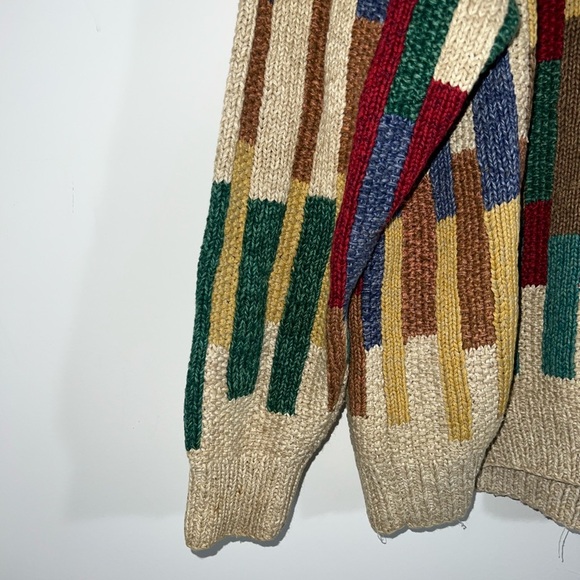 Blake & Manley hand knitted Striped Crewneck Sweater Colorful Striped Sweater - Picture 3 of 14